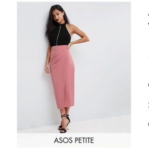 Petite Midaxi Skirt with Rouched Pleat Detail